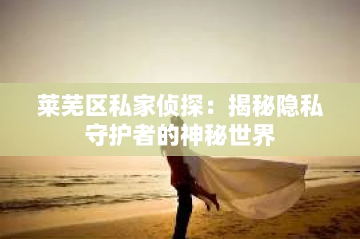 莱芜区私家侦探：揭秘隐私守护者的神秘世界