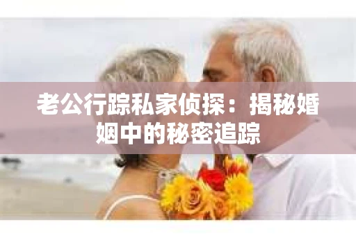老公行踪私家侦探：揭秘婚姻中的秘密追踪