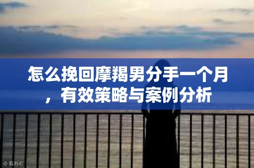 怎么挽回摩羯男分手一个月，有效策略与案例分析