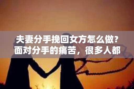 夫妻分手挽回女方怎么做？面对分手的痛苦，很多人都会试图挽回失去的爱情。本文将为您提供一些建议，帮助您在挽回女方的过程中，更加有效地表达自己的情感和诚意