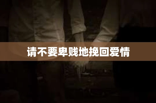 请不要卑贱地挽回爱情
