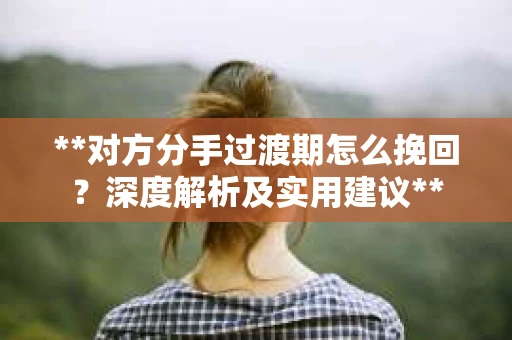 **对方分手过渡期怎么挽回？深度解析及实用建议**