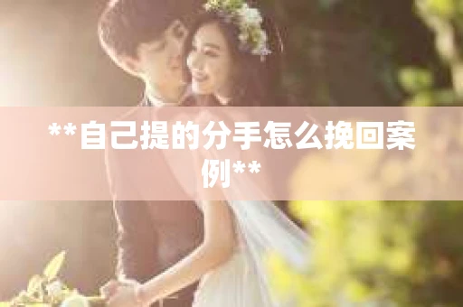 **自己提的分手怎么挽回案例**