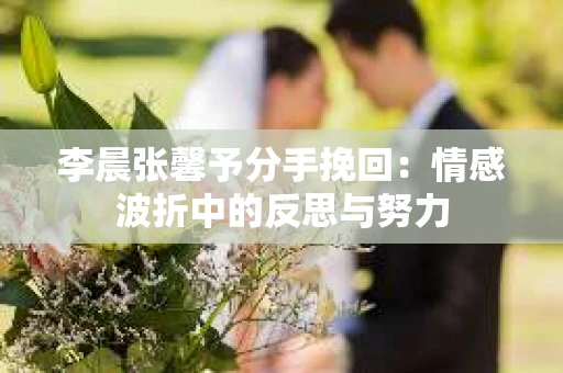 李晨张馨予分手挽回：情感波折中的反思与努力