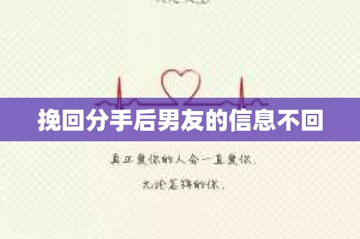 挽回分手后男友的信息不回
