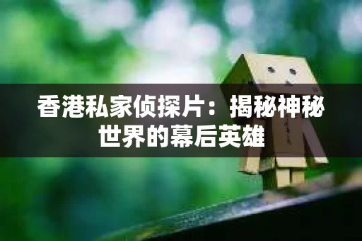 香港私家侦探片：揭秘神秘世界的幕后英雄