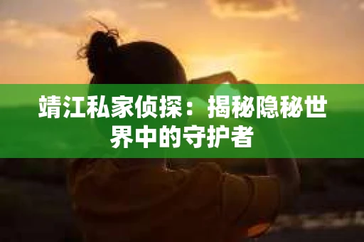靖江私家侦探：揭秘隐秘世界中的守护者