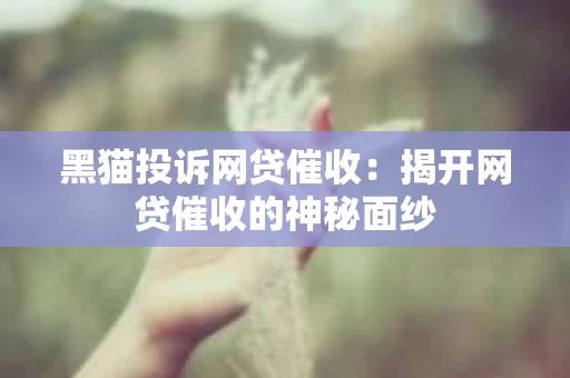 黑猫投诉网贷催收：揭开网贷催收的神秘面纱
