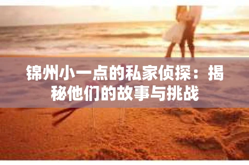 锦州小一点的私家侦探：揭秘他们的故事与挑战