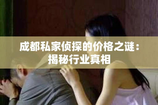 成都私家侦探的价格之谜：揭秘行业真相
