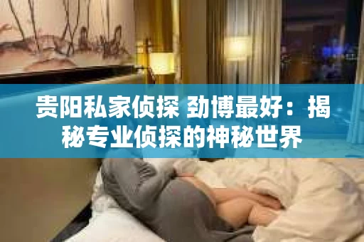 贵阳私家侦探 劲博最好：揭秘专业侦探的神秘世界